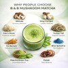 Mushroom Matcha Powder with Coconut Milk - Nootropic Energy &
