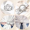 Apausvcm 6Pcs Silk Scarf Ring Clip, T-shirt Sweater Shawl Ties