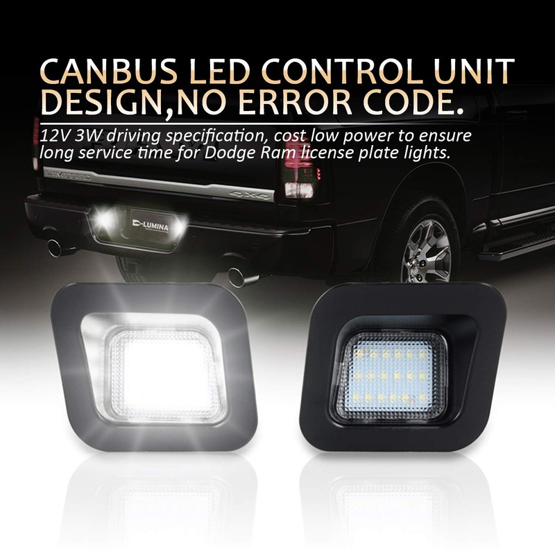 D-Lumina Conjunto de luces LED para matrícula de matrícula transparente