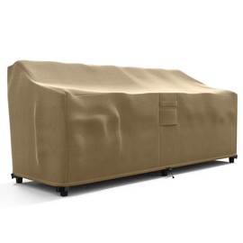 KHOMO GEAR Outdoor Loveseat Cover - Waterproof, Brown (76" x 32.5" x 33")