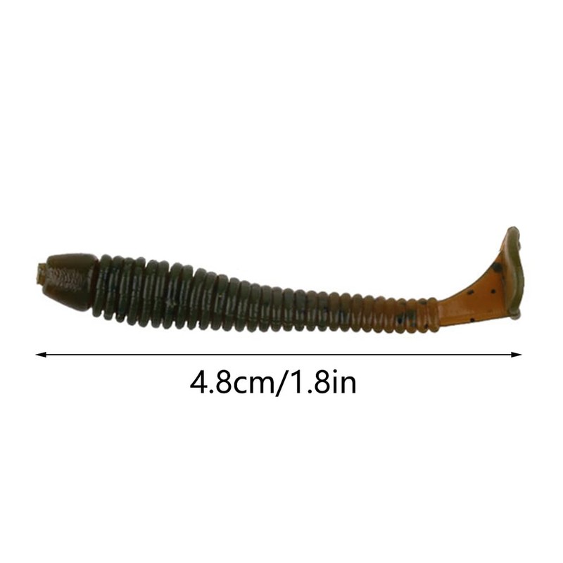 50 Pcs Soft Plastic Single Color Lures with a Lively