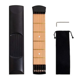Pocket Acoustic Guitar Practice Tool 6 String Fingerboard 6 Fret Chord Trainer Portable