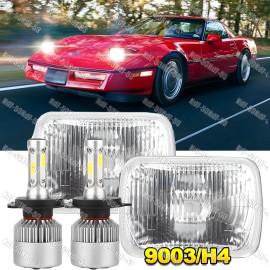 Unbranded 5x7 7x6 H4 LED Headlight Conversion Kit Hi-Lo Beam For Chevy Corvette C4 1984-96