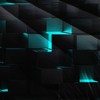 Neon Turquoise Black Comforter Set Queen Geometric Kids Bedding Set,3