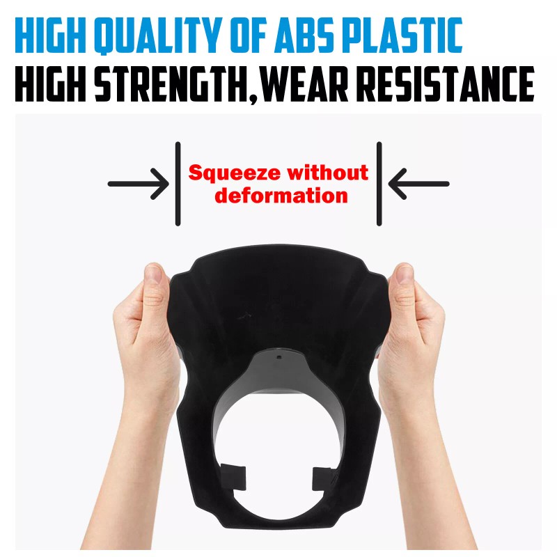 HDBUBALUS Front Headlight Gloss Black Fairing Cowl Cover For Harley