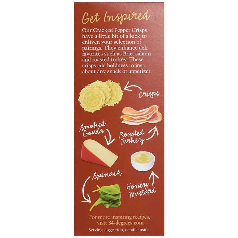 34 Degrees Crisps | Cracked Pepper Crisps | Thin, Light