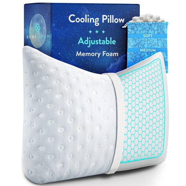 SelectSoma Cooling Curved Memory Foam Side Sleeper Bed Pillow for