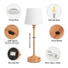 Kakanuo Cordless Table Lamps Rechargeable Set - 2 Pack Wooden