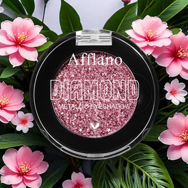 DE'LANCI Pink Glitter Eyeshadow, Pink Shimmer Eyeshadow Highly Pigmented Make-up,High Pigment Pink Metallic Eyeshadow,Waterproof & Long Lasting,Vegan & Talc Free #21H