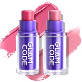 Rose Blush for Cheeks - Face Makeup Stick for Eyes, Lips & Cheeks, Dual-Color Multi-Use Cream Blush Balm Set with Natural Flush, Hydrating & Long-lasting丨Vegan & Cruelty-Free - 03#