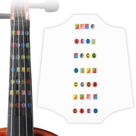 4/4 Full Size Violin Finger Guide Stickers, Fingerboard Practice Intonation Guidance for Adult/Kids Beginner, Fingerboard Practice Notes, Music Instrument Replacement Fit Most 4/4 Violins