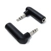 DRUT 2pcs 3.5mm Stereo Jack to 3.5mm Jack Socket Right