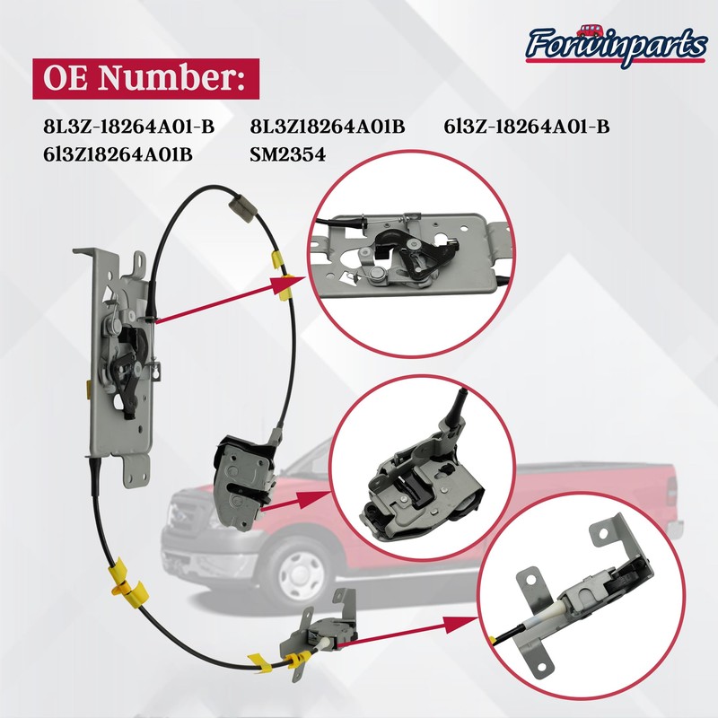 Rear Door Latch Assembly Door Latch & Cable RH Passenger