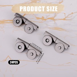 lasuroa 24 Sets Magnetic Press Studs for Purses and Tote Bags, No Sewing Metal Magnetic Buttons, Purse Closure for Bags, Clothing, Leather, Sewing and Crafts (Weapon Colour)