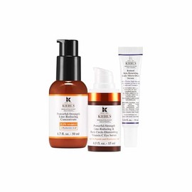 Kiehl's Stay Bright Day & Night SET, Line-Reducing Concentrate 50 ml + Line-Reducing Eye Serum 15 ml + Retinol Micro-Dose Serum 10 ml, Disminuye Arrugas y Ojeras
