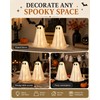 LED Witch Hat Ghost Figurines for Halloween Decor – 2-Piece