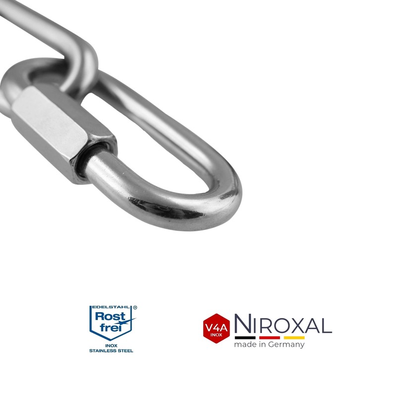 8 mm Stainless Steel Screw Connector V4A Screw Carabiner Chain