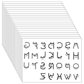 MBAIYO 20 Blatt Cartoon Katze Tattoo Aufkleber, Niedlich Klein Temporäre Tattoos Wasserfest Langlebig Fake Tattoo Aufkleber Selbstklebende Schwarz Haustier Temporary Tattoo für Männer Frauen