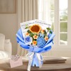 Hlenbin Crochet Flowers Bouquet, Crochet Sunflower Rose Bouquet for Mother's