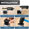 shinfly 40x40 mm PE Plastic End Caps, Black Square Tube