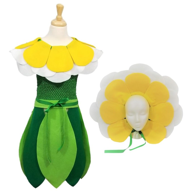 Daisy Flower Costume Headpiece (Yellow/White)