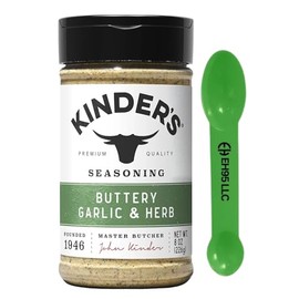 Kinders Buttery Garlic & Herb Seasoning mix 8 oz - 2 in 1 Measuring spoon Included