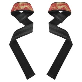 Correas de muñeca de levantamiento de dragón dorado chino de 26 pulgadas, antideslizantes, para gimnasio, levantamiento de potencia, accesorios de culturismo para hombres