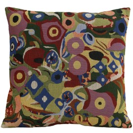 Charlotte Home Furnishings Decorative Pillow Covers for Bed 16x16 in, Tapestry Throw Pillow Cover for Couch and Living Room, Klimt Swirls Belgian Boho Sofa Cushion Cases, Soft Cotton Jacquard Woven