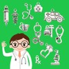 WOCRAFT 70pcs Craft Supplies Antique Silver Medical Nurse Charms Stethoscope