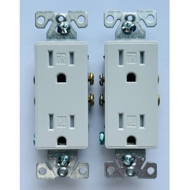 Cooper Lot of 2 NEW Cooper 9505TRWS Pale Gray Tamper Resistant Receptacle Outlets 15A