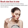 Vtrem 4PCS Portable Makeup Brush Set 4 in 1 Flat