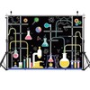 LYCGS 7X5ft Chemical Science Backdrop Chemical Experiments Science Birthday Party