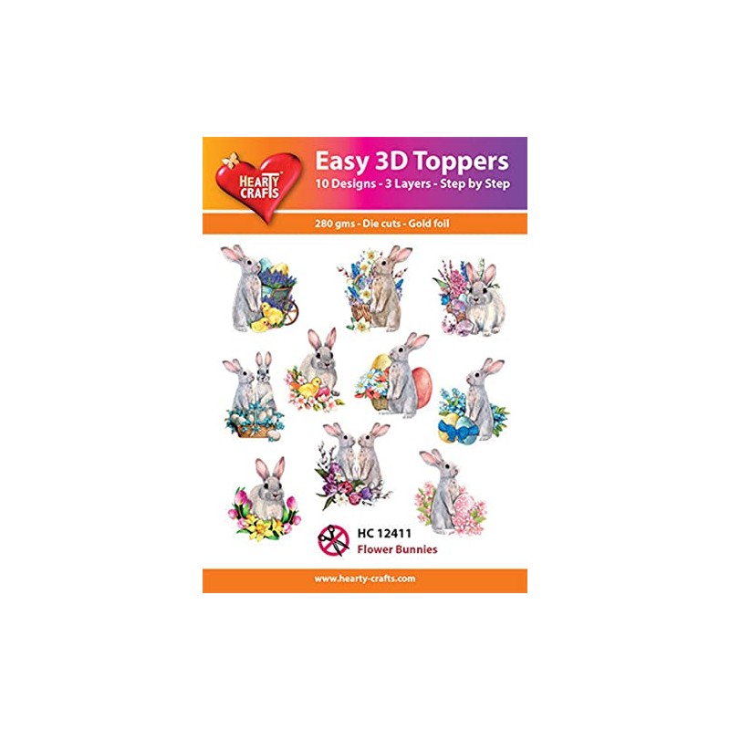 Easy 3D Toppers - Flower Bunnies