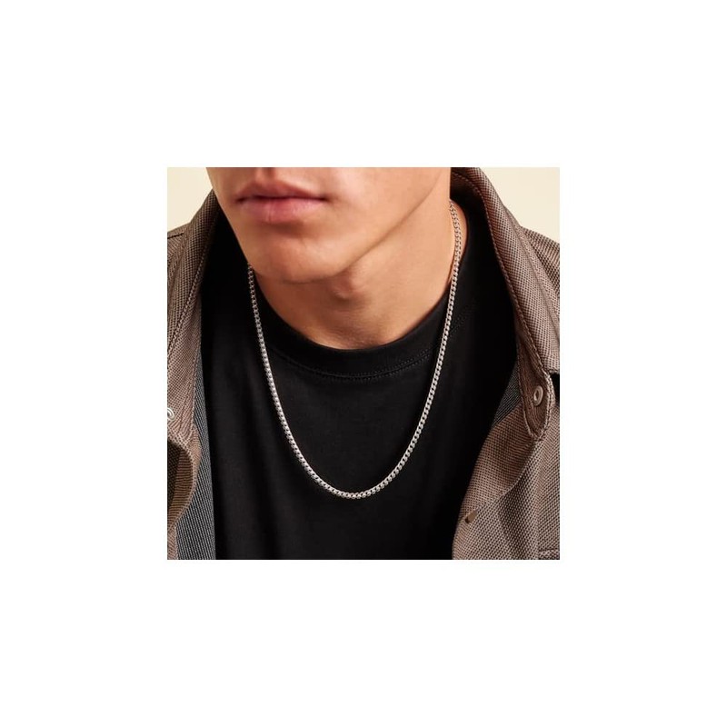 Verona Jewelers Mens 925 Sterling Silver 5.5MM Franco Chain Necklace,