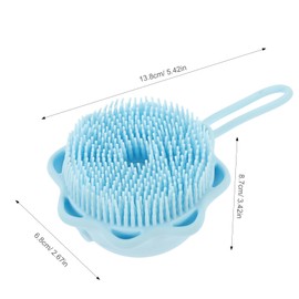 PACKOVE 2Pcs Silicone Bath Brushes for Gentle Cleansing Adorable Shampoo Brushes with Shower Gel Holder Soft Durable Bathing Accessories for Sensitive Skin