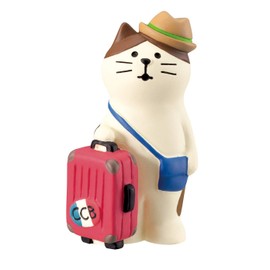 Decole ZCB-59710 Concombre Design Accessory Suitcase Cat Approx. 1.3 x 1.1 x 2.2 inches (32 x 28 x 56 mm)