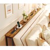 SUPERJARE 78.8 inch Narrow Console Table with Outlet, Sofa Table