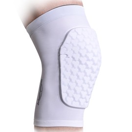 COOLOMG Knee Pads Basketball Volleyball Football Soccer Wrestling for Kids Youth Adult 1 Sleeve White S