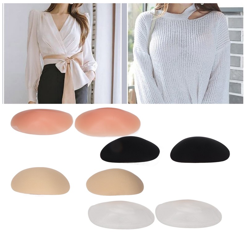 4Pairs Silicone Shoulder Pads Soft Breathable Invisible Removable Prevent Slip