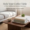 Decorative Faux Books Set of 2,Linen Decorative Boxes for Coffee