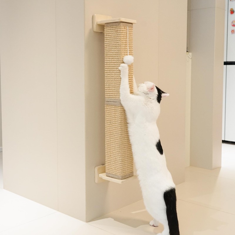 PETKARAY Wall Mounted Cat Scratcher, 30" Large Sisal Cat Scratcher