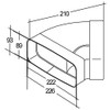 OptimAIRo Flat Duct System 150 Pipe Elbow White 222 x