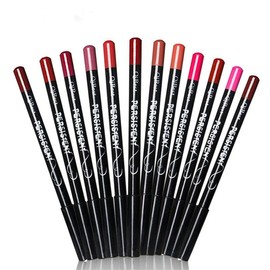 12 Colors Lipliner Pencil Set, Waterproof and Long Lasting, Smooth and Creamy Lip liners for Girls and Woman