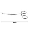 Curved Piercing Pliers Forceps ，1pc Reusable Stainless Steel Hemostat Curved