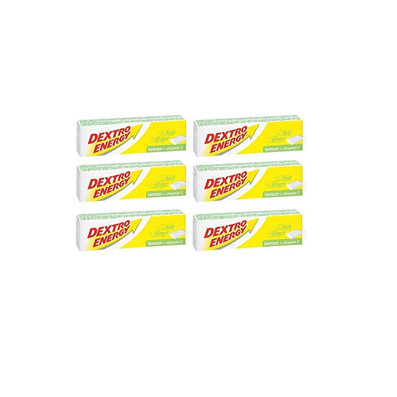 SIX PACKS of Dextro Energy Glucose Tablets Lemon 47g