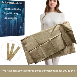 Farday Fabric Faraday Cage DIY Wireless Shield Material Military Grade Conductive Material for Radiation Reduce & Signal Blocking Cellular Signal, WiFi, Bluetooth, GPS, Shields RF Signals 44"X 108"