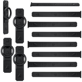 Tellegloww 2 Set Magnetic Garage Door Hardware, Garage Door Magnetic Decorative Hardware, 8 Magnetic Hinges 4 Magnetic Handles for Garage Doors, Black