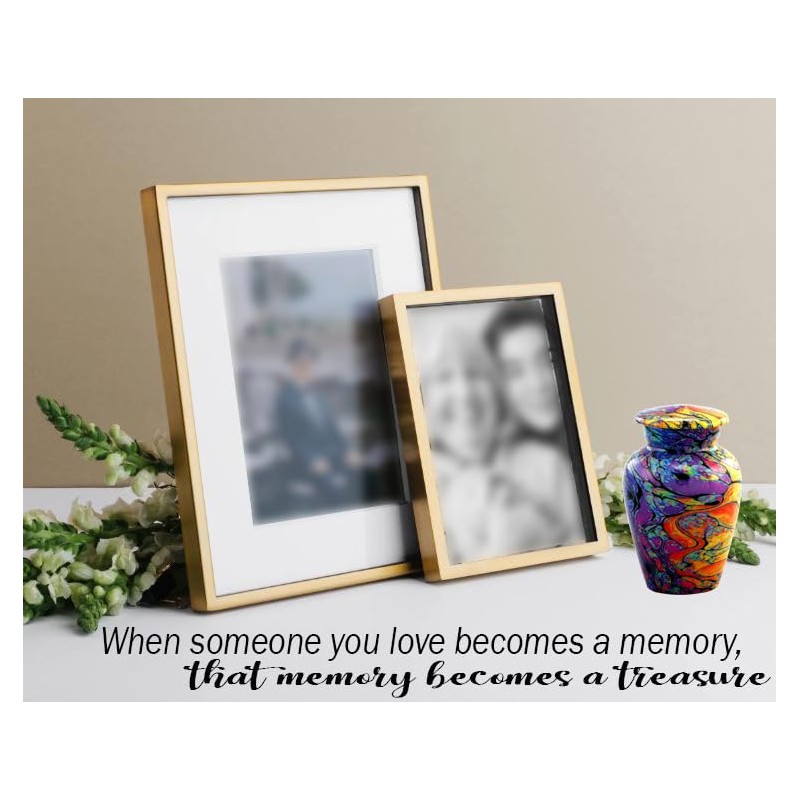 Modern Print Keepsake Urn - Colorful Mini Cremation Urn for