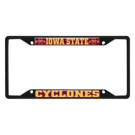 FANMATS 31255 Iowa State Cyclones Metal License Plate Frame Black Finish