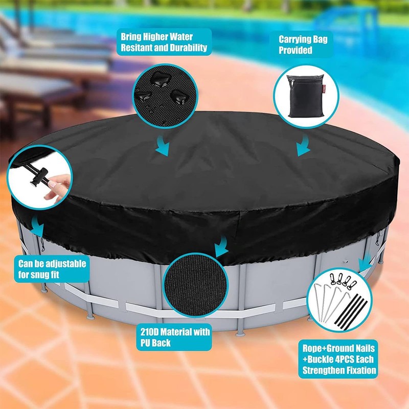 Pool Cover | Dust Pool Cover Protector with Drawstring -